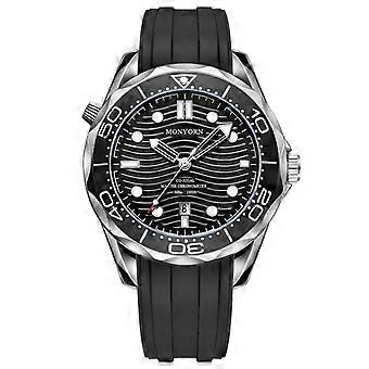 Fashion Seahorse Men's Watch  Men's Silicone Strap  Black   On Live Stream