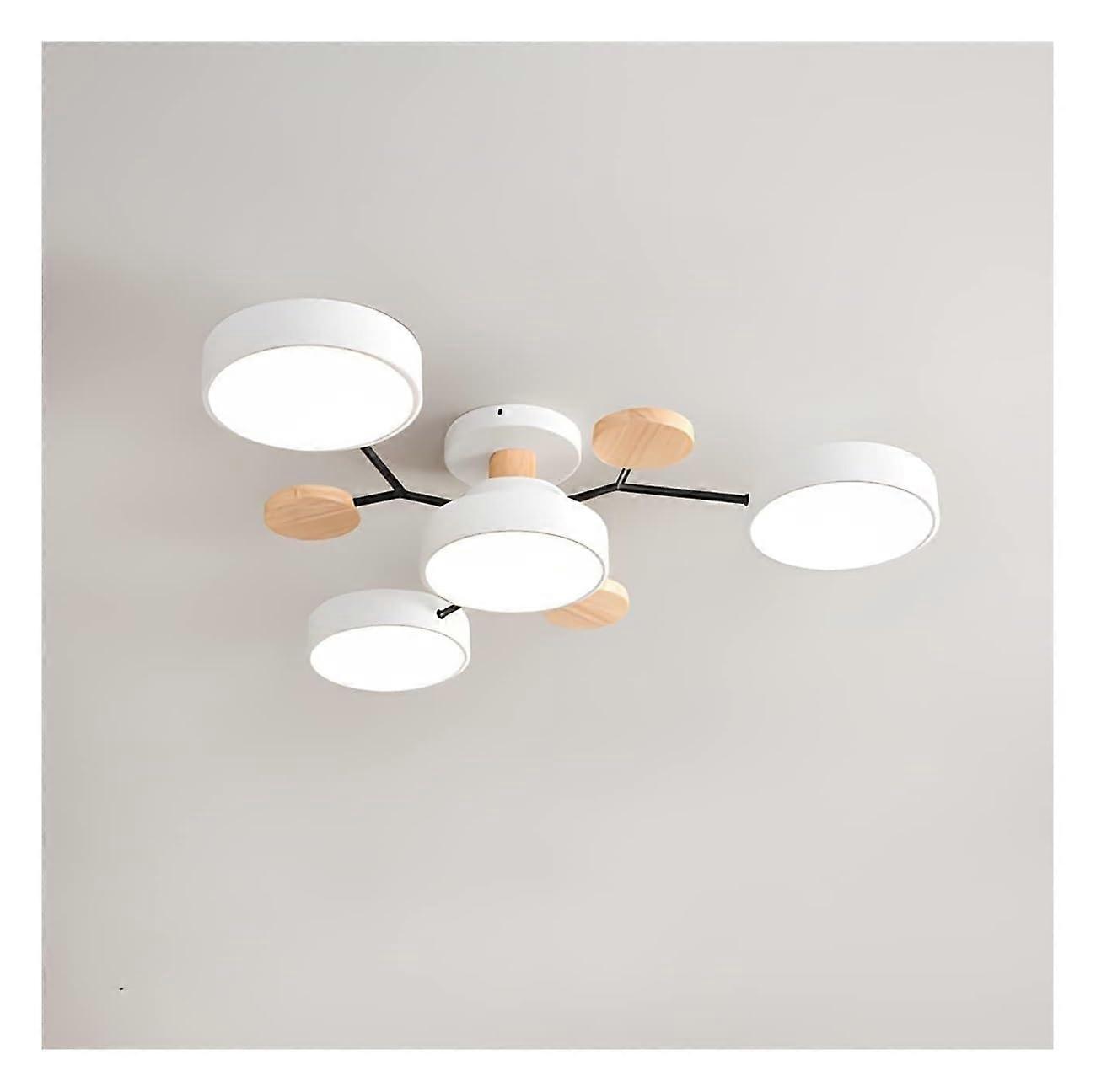 Ceiling Lighting Circular Acrylic LED Ceiling Light Nordic Modern SemiFlush Mount White 4Head CloseToCeiling