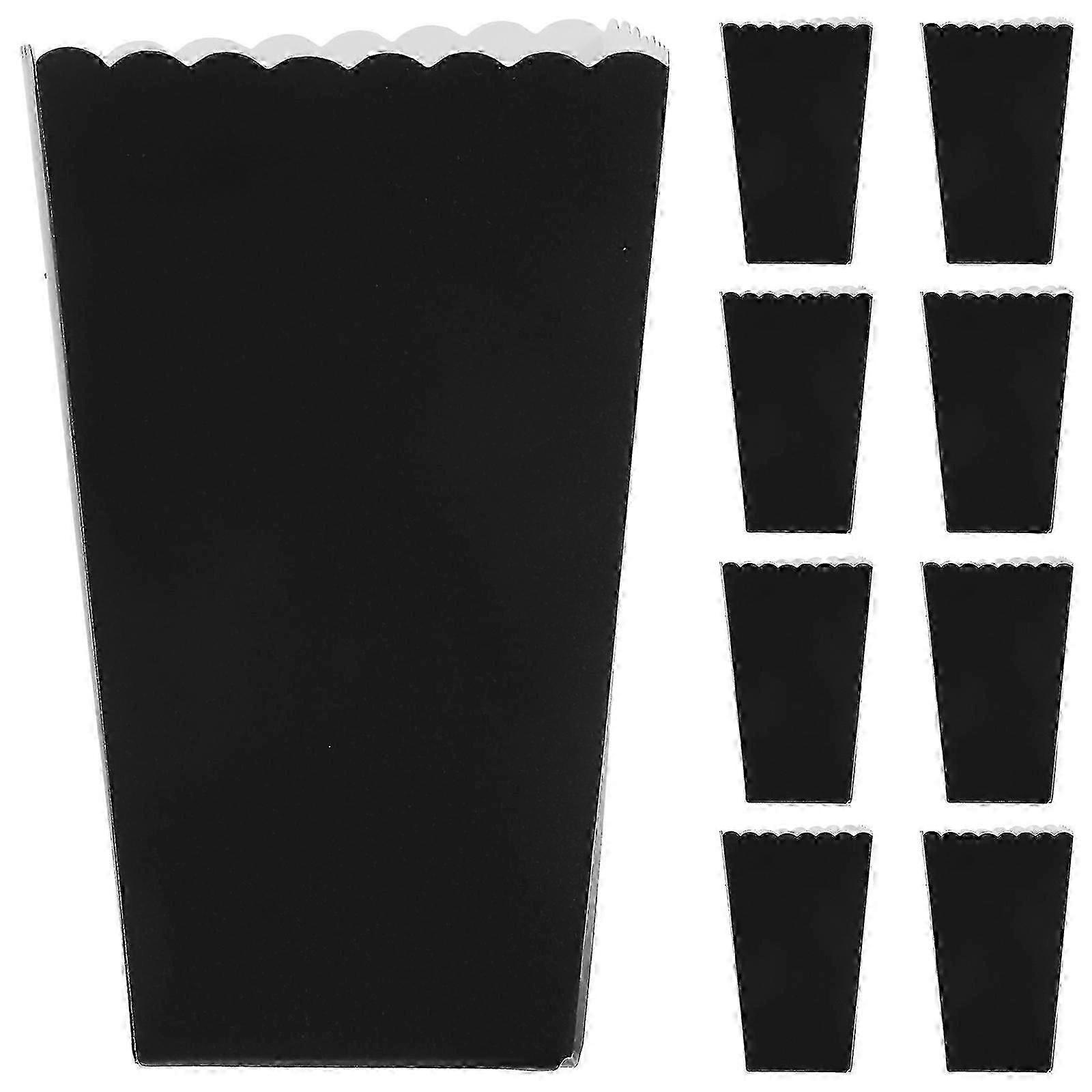 24 boxes of white and black popcorn. Elegant snack containers, ideal for parties, events, and movie nights. Safe paper containers for candy and snacks