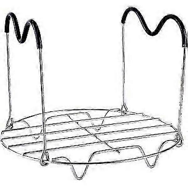 Steaming Rack Stand with Heat Resistant Silicone Handle Compatible with Instant Pot 6 and 8 Quart