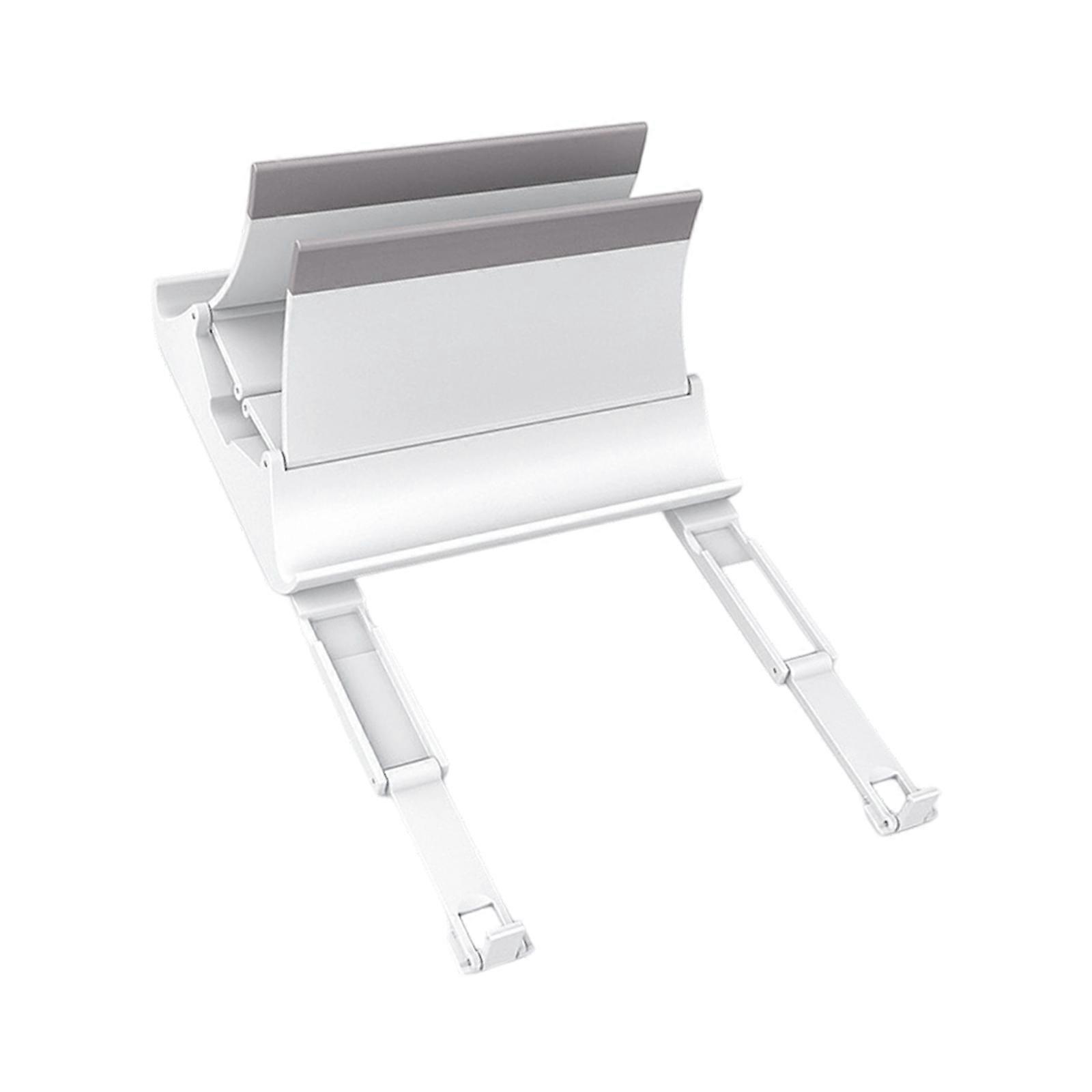 Compactly Vertical Computer Stand Heat Resistant ABS Build Auto Secure Gravitating Mechanism AntiSlip Tablet Laptop Hold  White