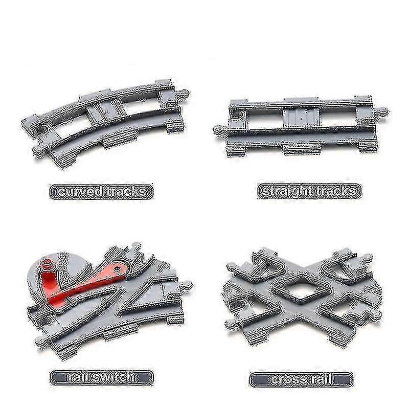 Duplo Train Tracks Blocks Crossover Parts Railway Switch Building Bricks Gift -gt