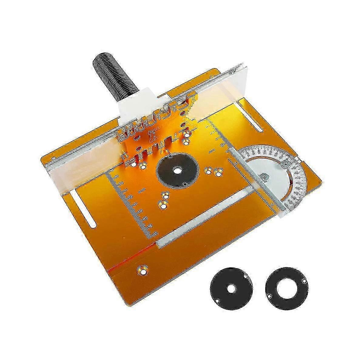 Aluminium Router Table Insert Plate, Wood Milling Flip Board With Miter Gauge,router Trimmer Woodwo