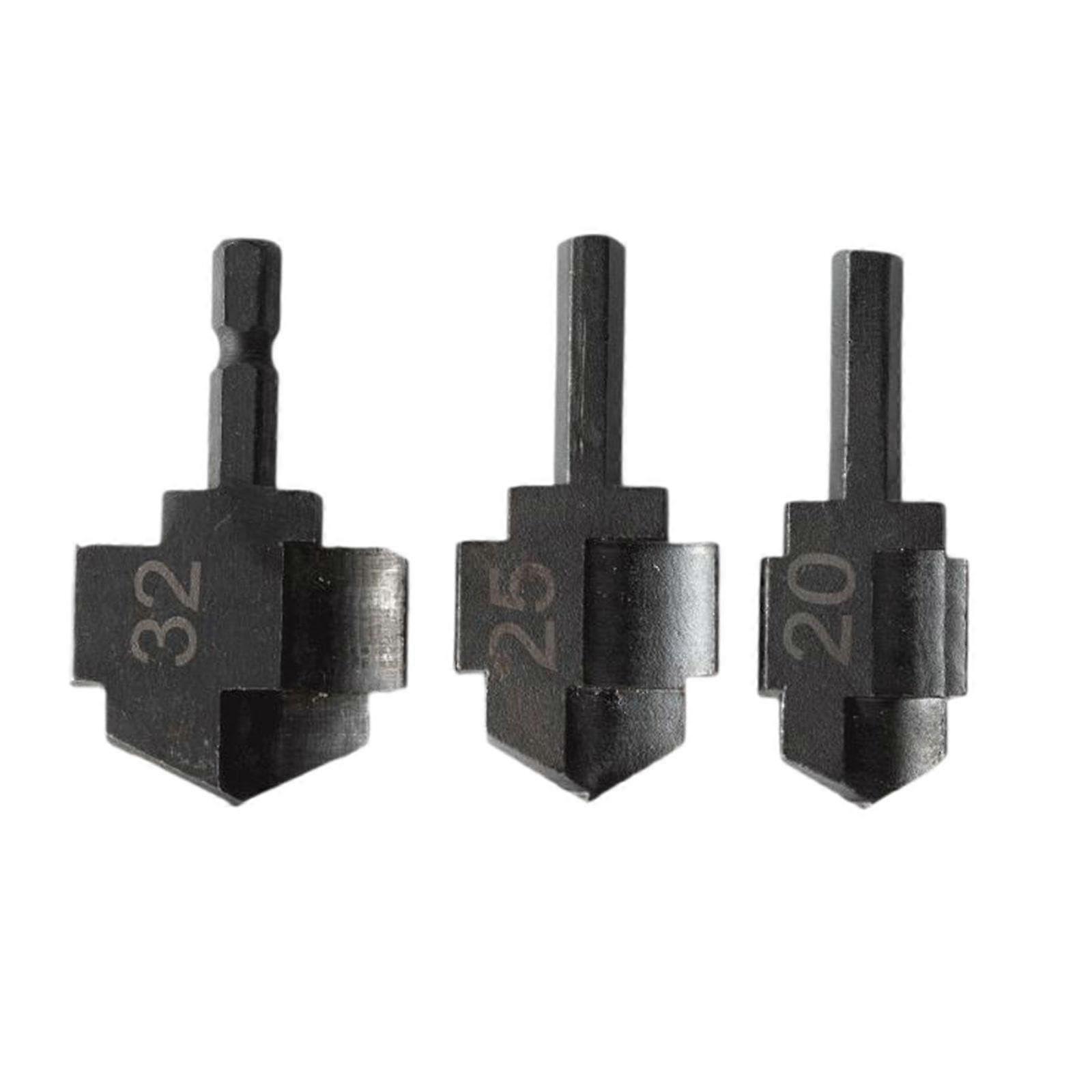 3pcs PPR Step Drill Bit Set 20 25 32mm Water Pipe Reamer for Plumbing  and Connection