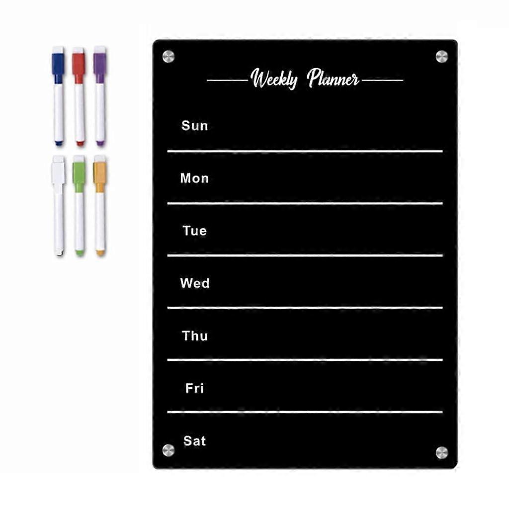 JZROCKER Magnetic Chalkboard Calendar Weekly To-do-list Board Grocery Shopping List