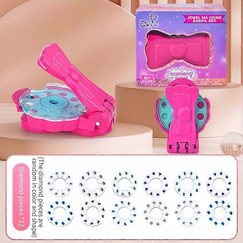 Hair Jewels Stamper DIY Set, Radiance Collection with Glam Styling Tool, Artificial rhinestones, Load Click Glitter Anyt [jkw]