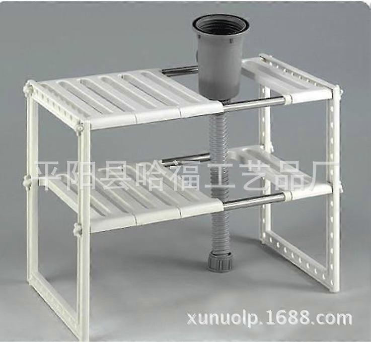 Scaffale di stoccaggio scalabile per canalette di scarico, scaffale di stoccaggio retrattile, scaffale di stoccaggio da cucina, scaffale a strati