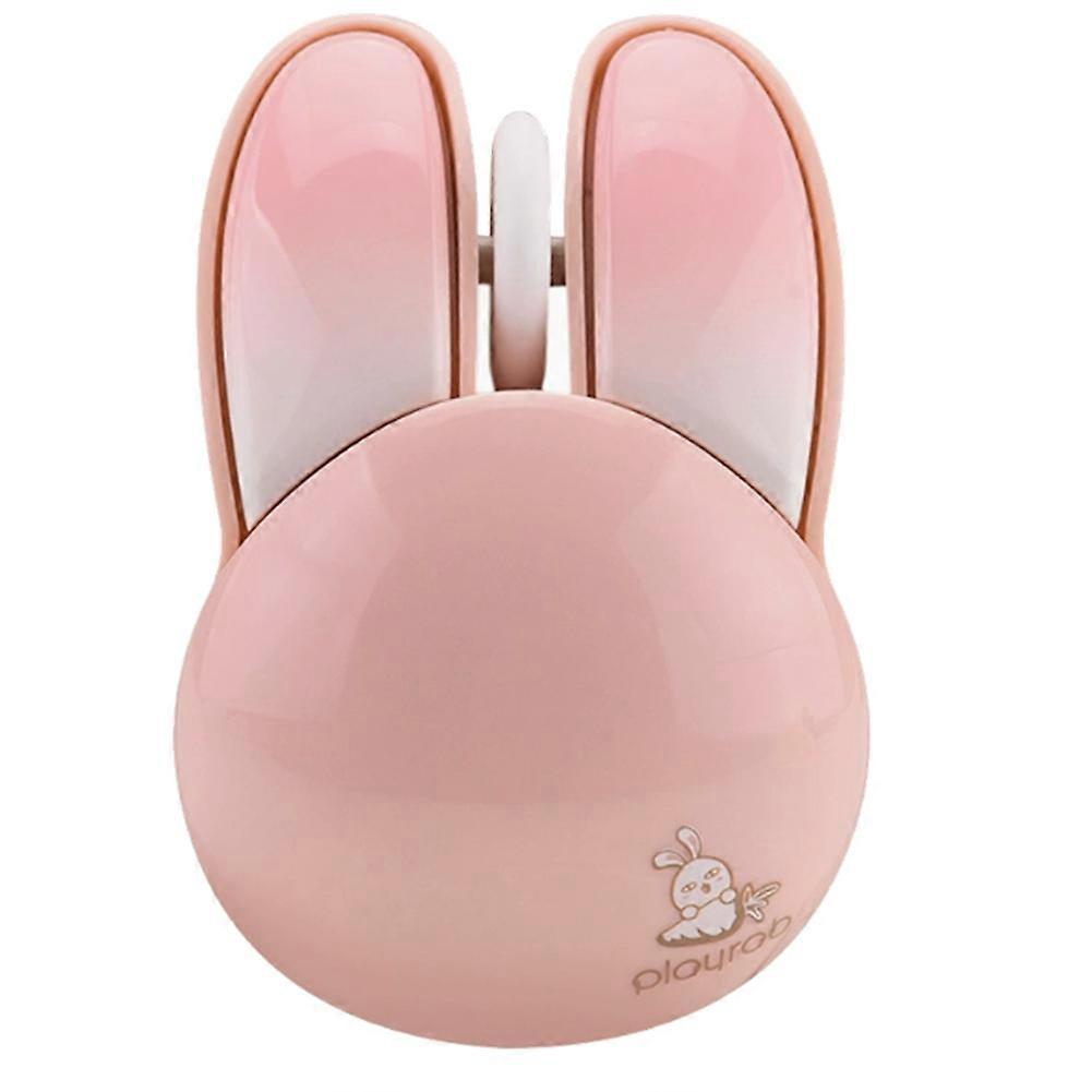 Wireless Silent Mouse, Cute Rabbits Design, 2.4 GHz USB Mini Receiver Optical Mouse for Laptop, PC, Computer, Notebook