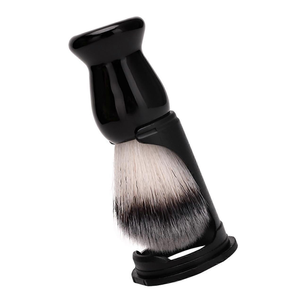 Beard Brush and Holder Set with Soft Bristles for Gentle Grooming and Shaving for Men