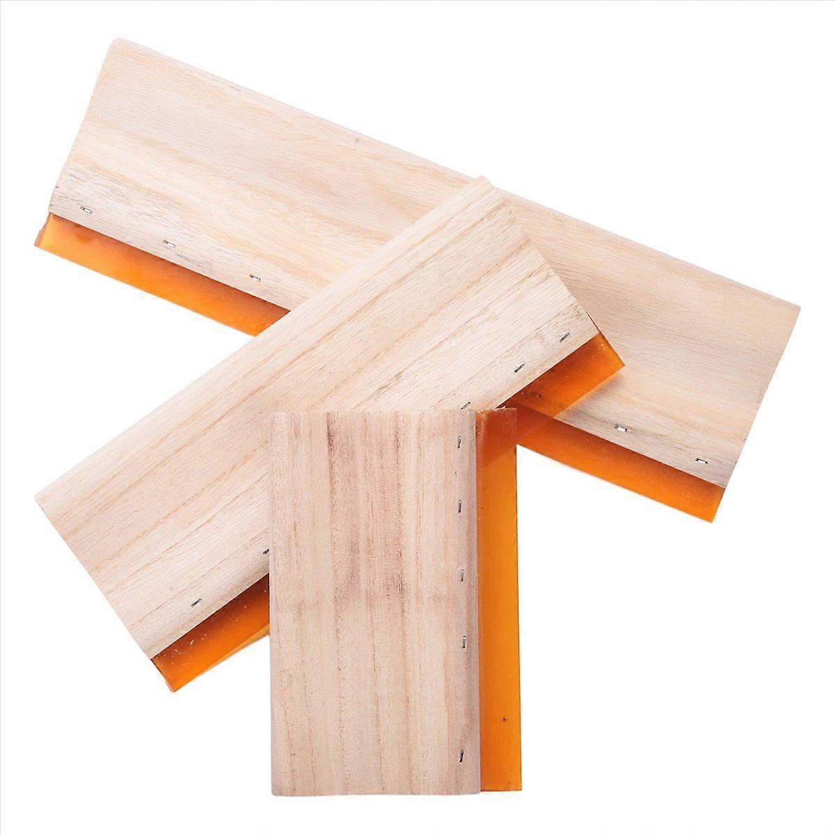 3 Pcs Silk Screen Printing Squeegee Board Tools 16cm 24cm 33cm