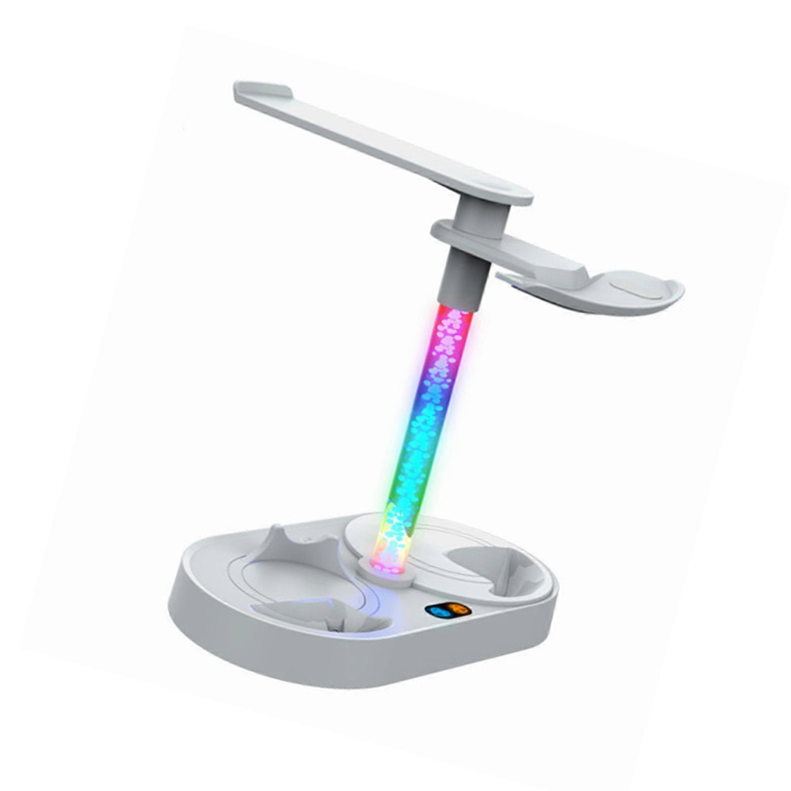 Game Controller Magnetic Charging Base for VR2 Charger Dock Station with Light Display Stand for Headset Charging Cable Multicolor