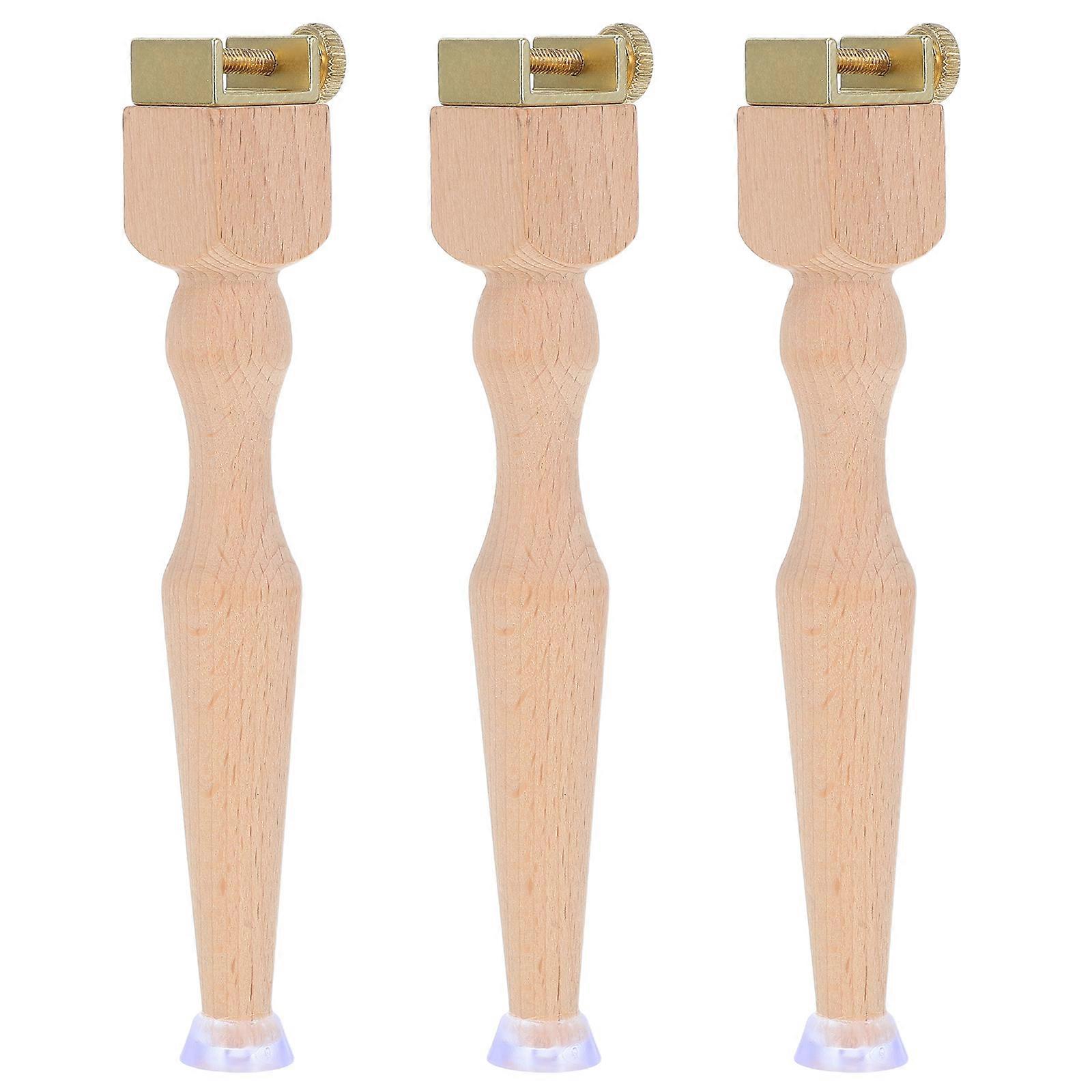 3Pcs Adjustable Wood Embroidery Hoop Stand For Crafting Workspace Space Saving Stable Support Needlework Tool