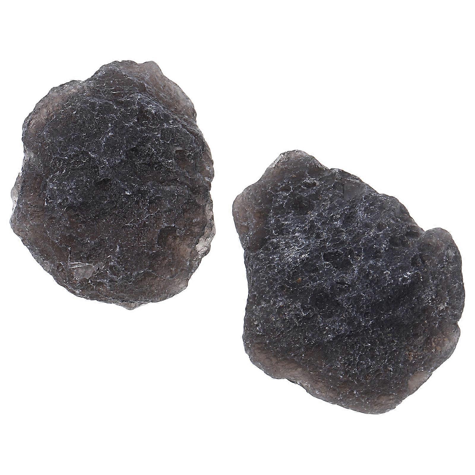 Unique Stones Stone Meteorite Specimen for Collection 2Pcs Rough Meteorite Stones