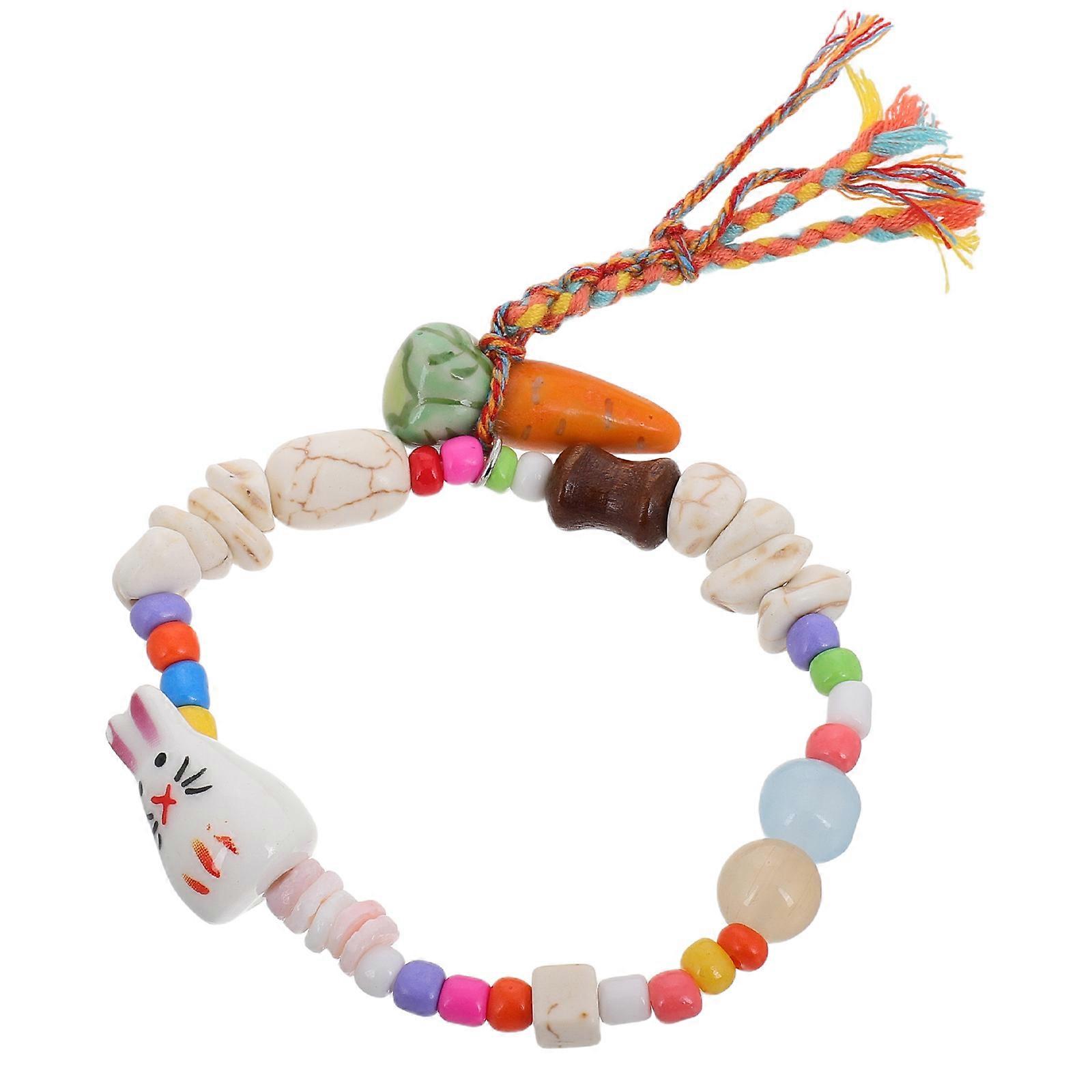 Easter Bracelet Carrot Shape for Holiday Decor Versatile Style Function 1Set