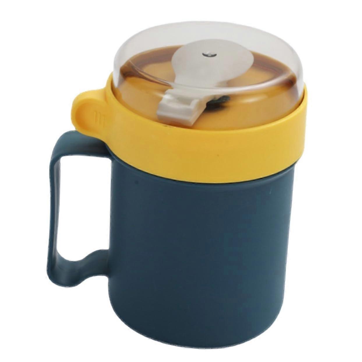 Microwave Soup Mug with Lid and Spoon, Microwave Safe Bowl with Handle for Travel, Office, School