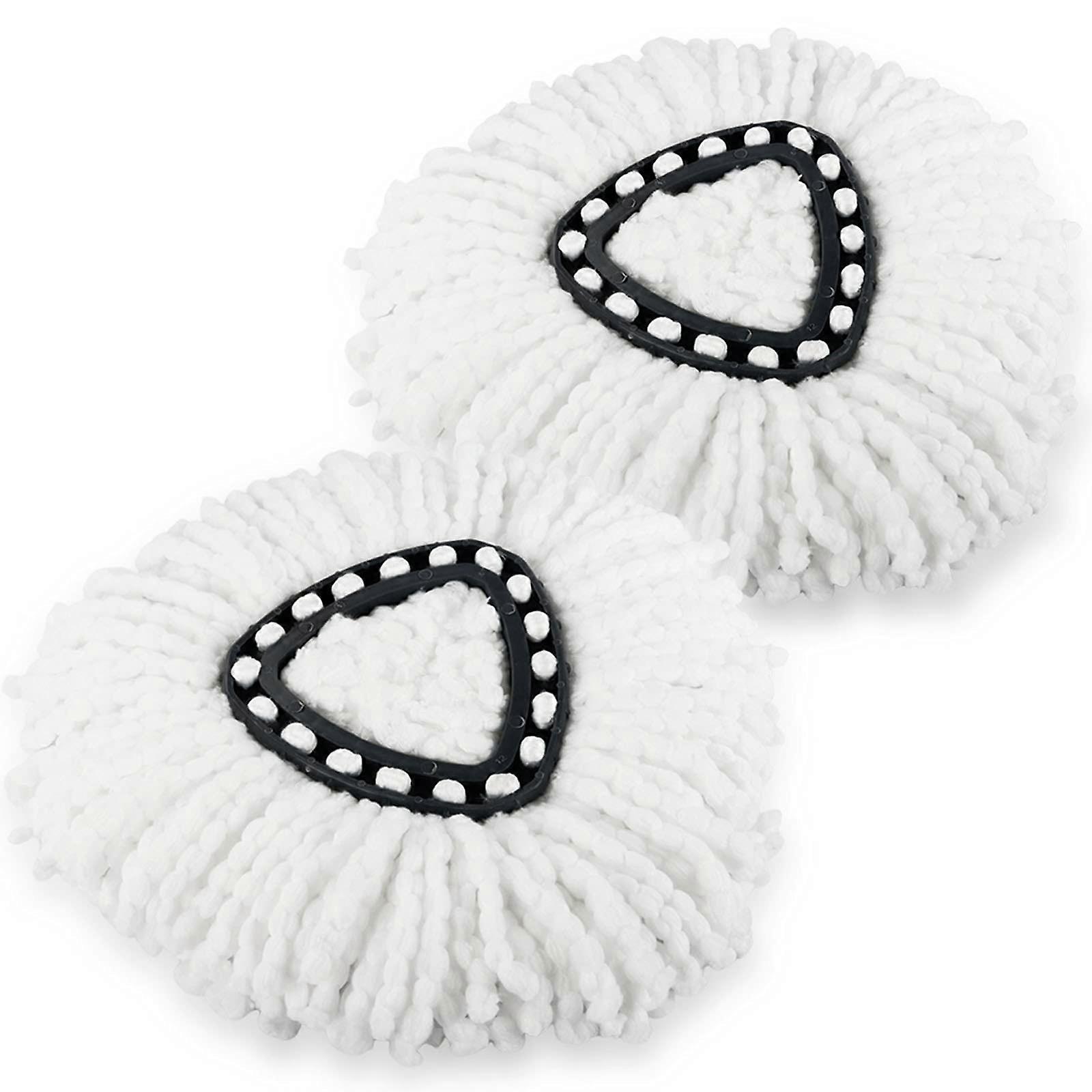 2 Pack Spin Mop Replacement Heads Compatible with EasyWring, Microfiber Floor Cleaning Refills