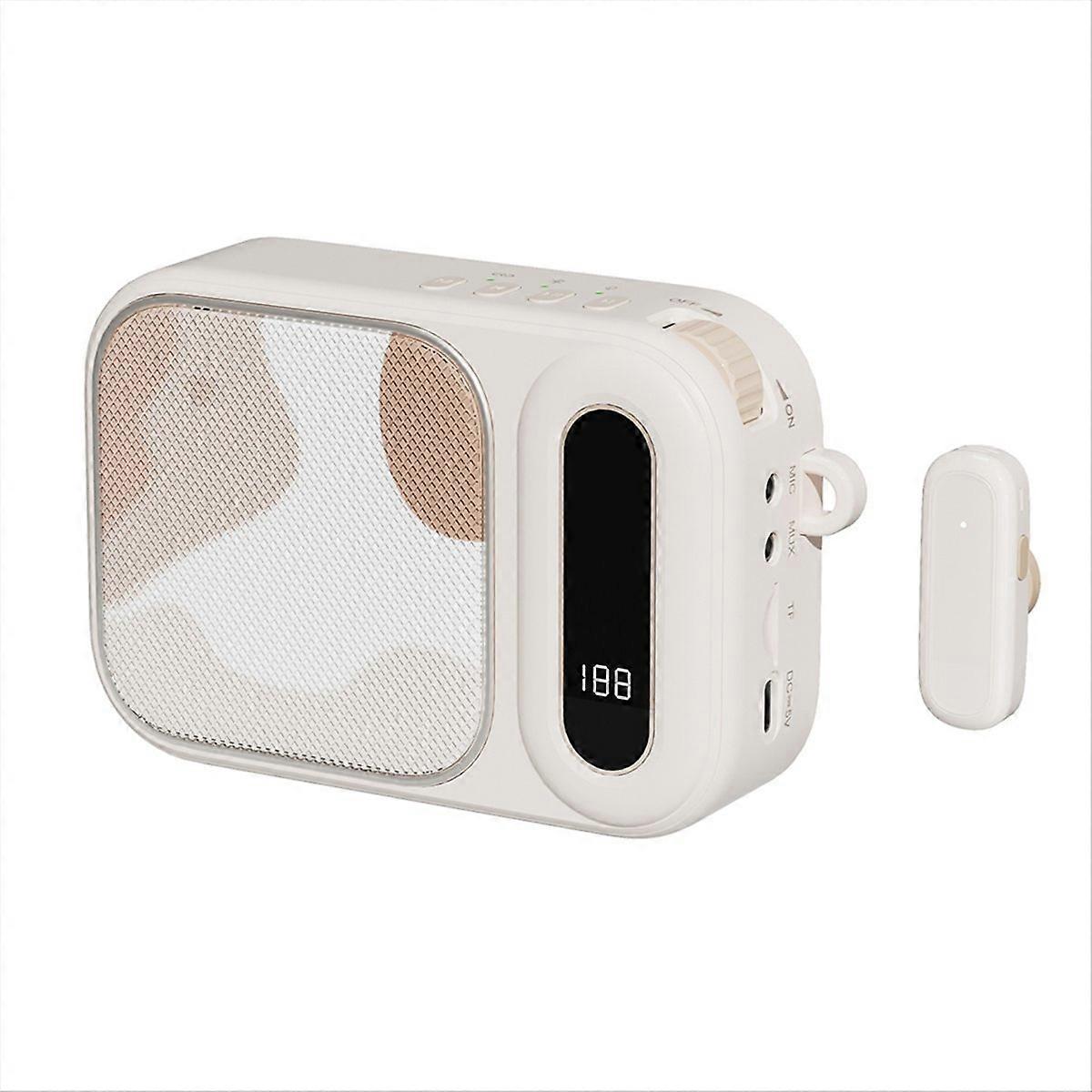 Lavalier Amplifier High Sound Quality Charging Microphone White