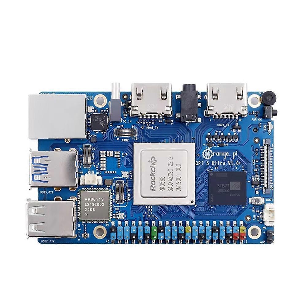 For Orange Pi 5 Ultra Development Board LPDDR5 Rockchip RK3588, 6 TOPS NPU,PCIE 2.5G LAN,WiFi 6E,M.2 M-Key Slot Board A