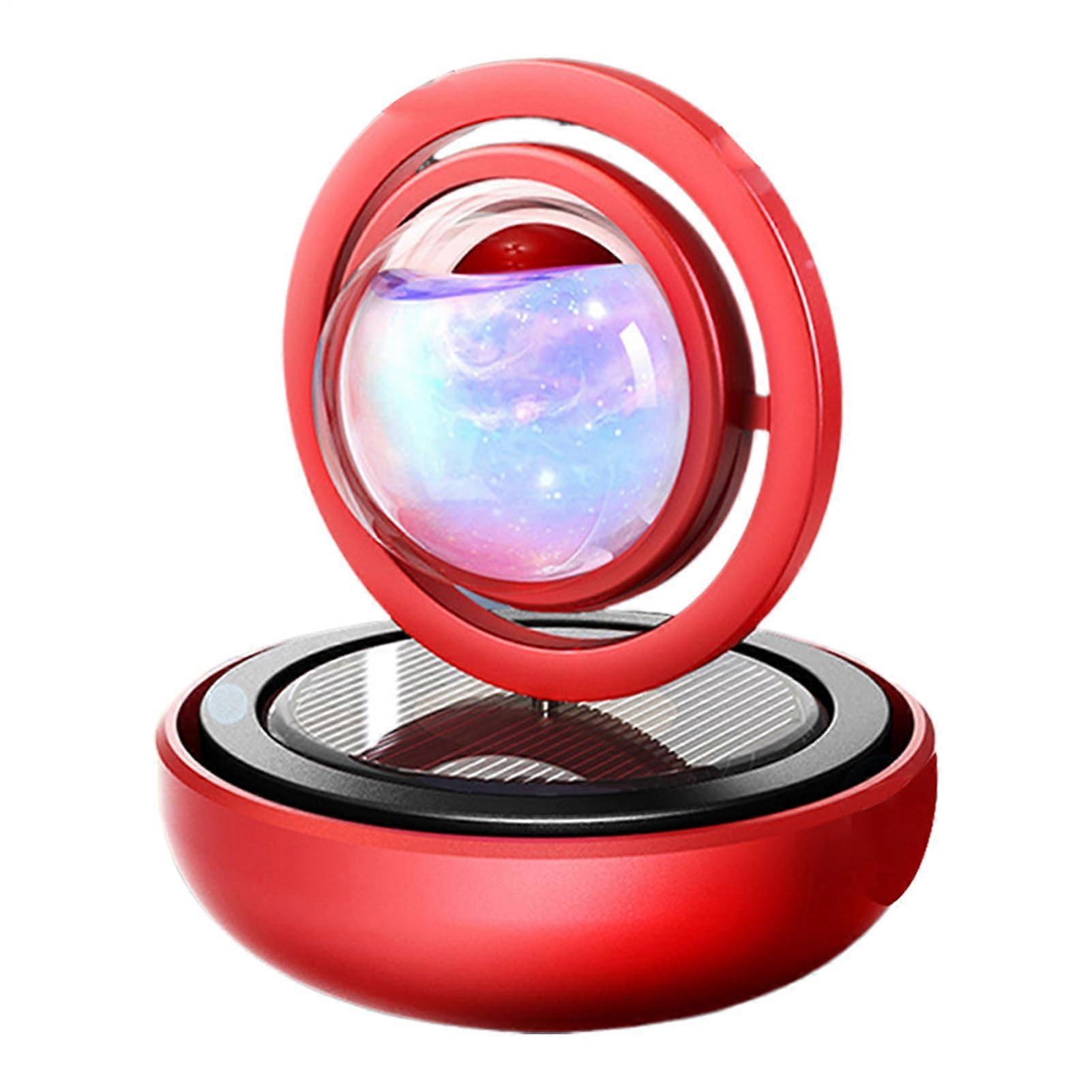 Solar Powered Car Air Freshener with Double Ring Alloy Design and Long Lasting Aroma