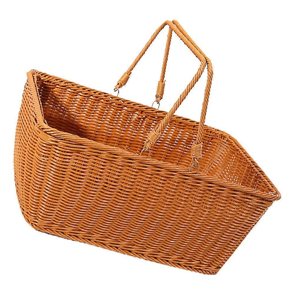 Handheld Woven Basket Multi-Function Picnic Basket for Food Storage