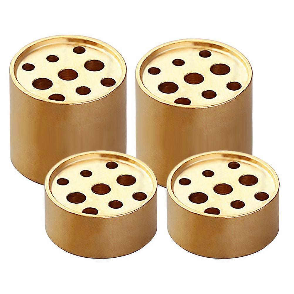 Røkelsesbrenner i messing med flere hull for aromaterapi, sett med 4 deler