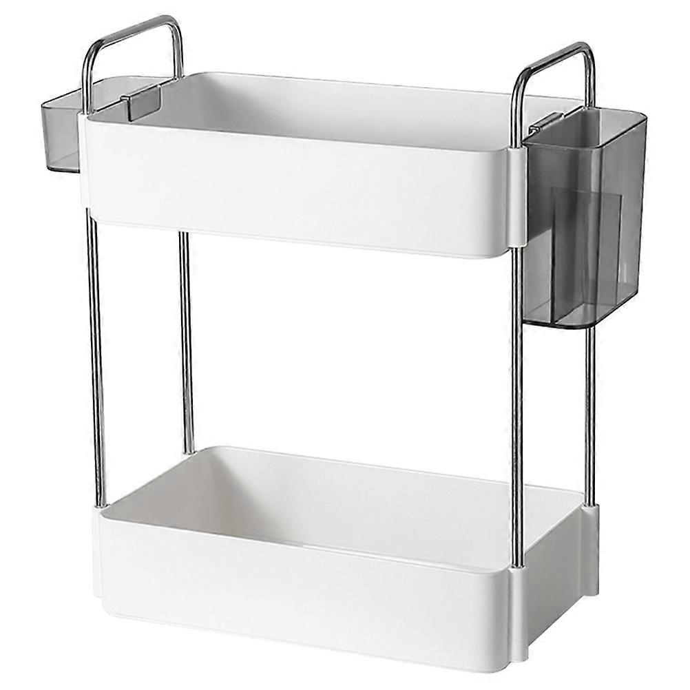 Makeup Organizer Double-Tier Storage Rack for Bathroom Countertop 2Pcs