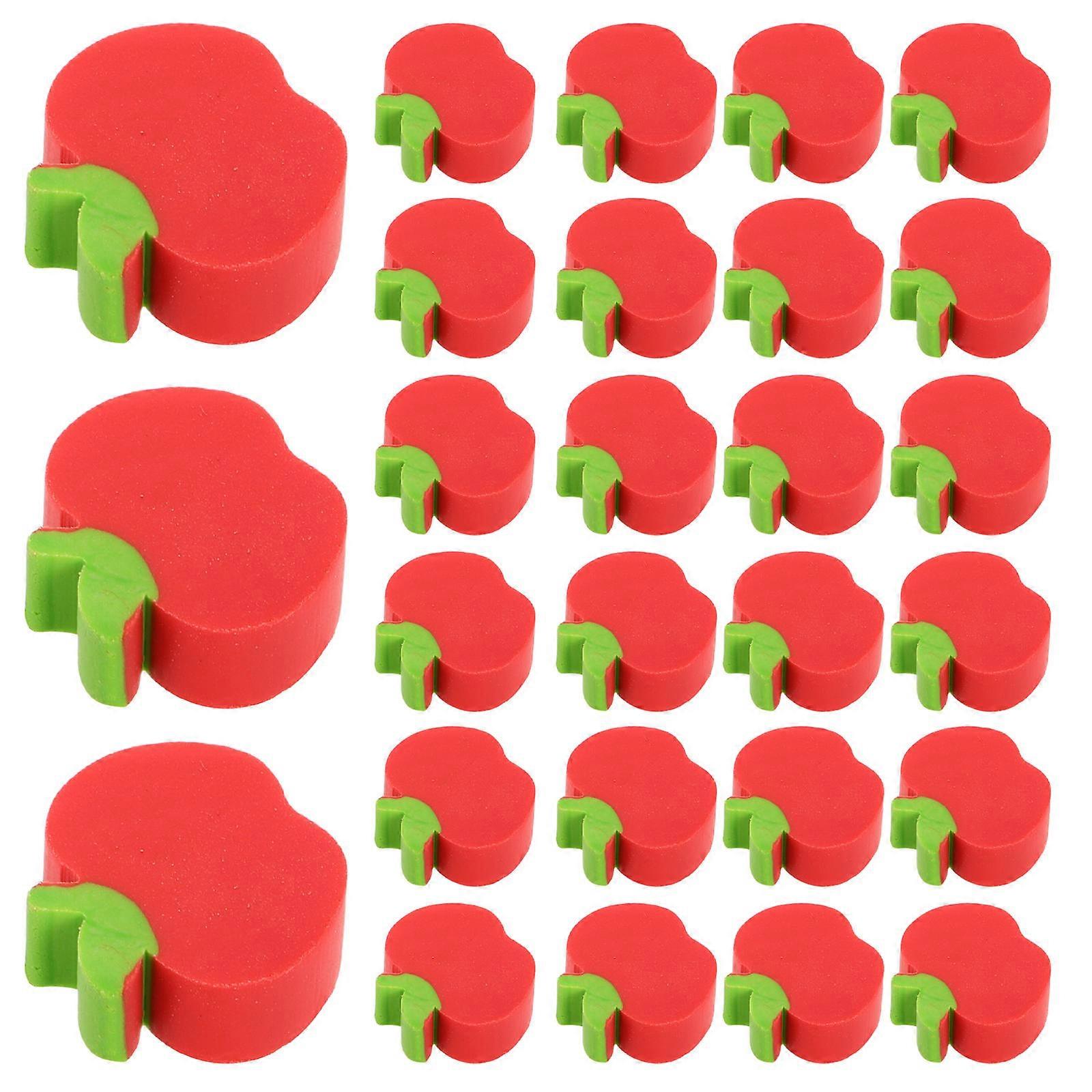 Small Erasers Apple Mini Erasers for School 100Pcs Bulk Durable Tpr