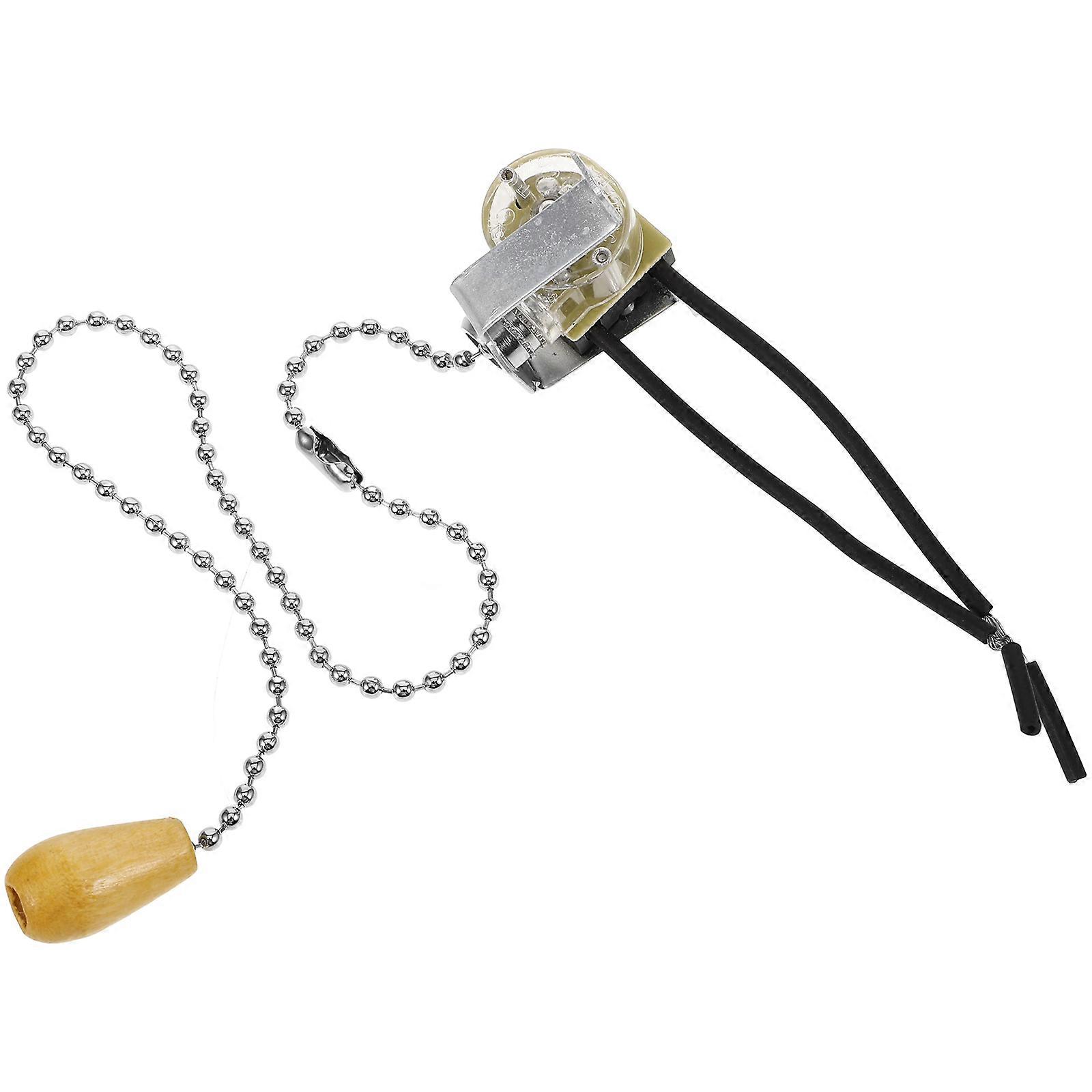 Silent Pull Cord Light Switch for Bathroom and Iron Durable Lamp Pull Chain 15.7 Inch