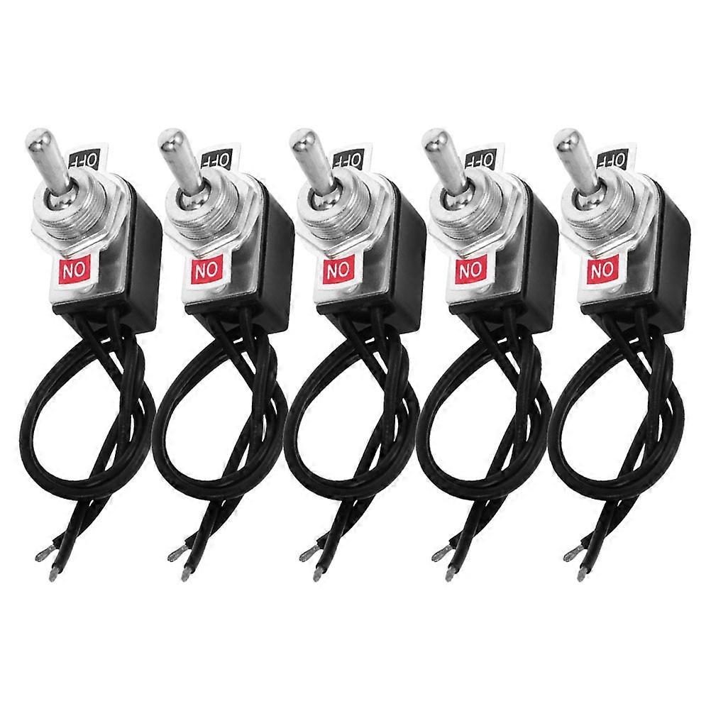 Automotive Switch Mini Toggle ON Off Control Two Position Zinc Alloy Plastic For Tight Spaces On The Go Applications 5Pcs