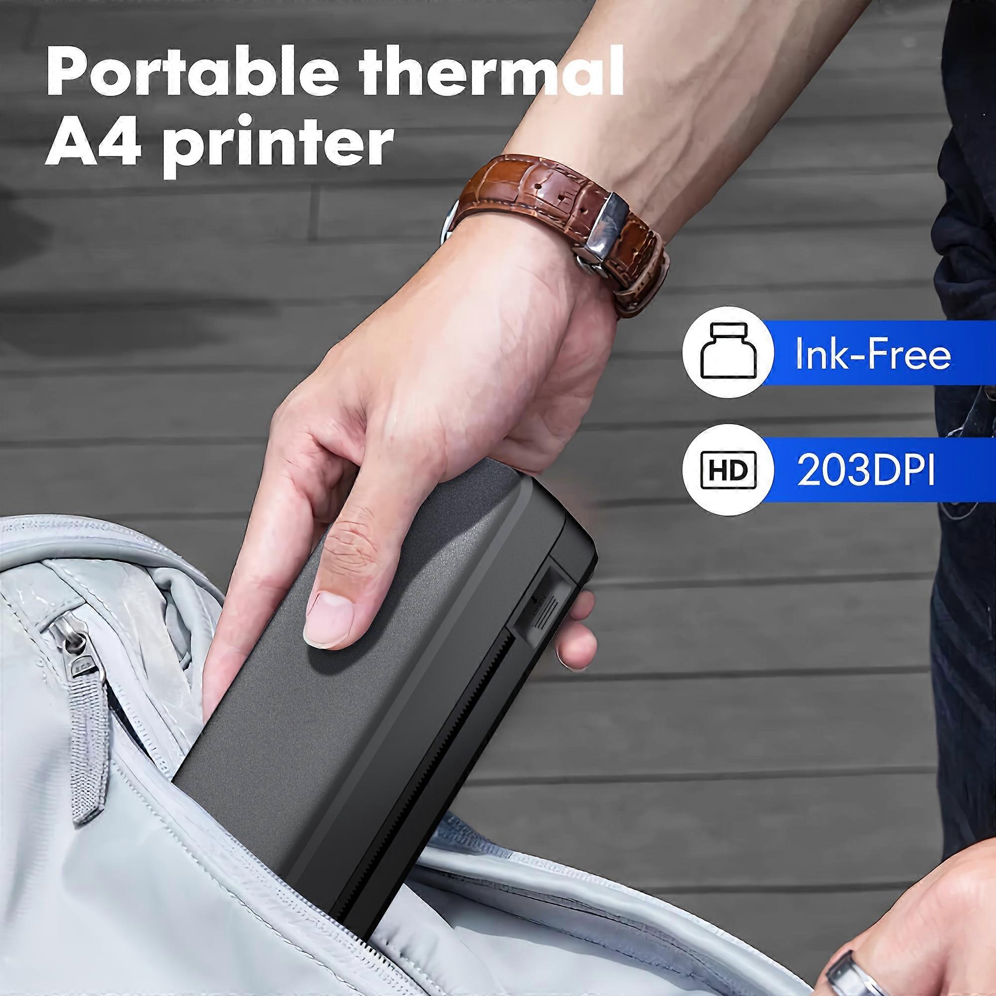 Portable Wireless Thermal Printer - Compact Travel Printer with Wireless, Powered, iOS/Android Compatible for Instant Mobile