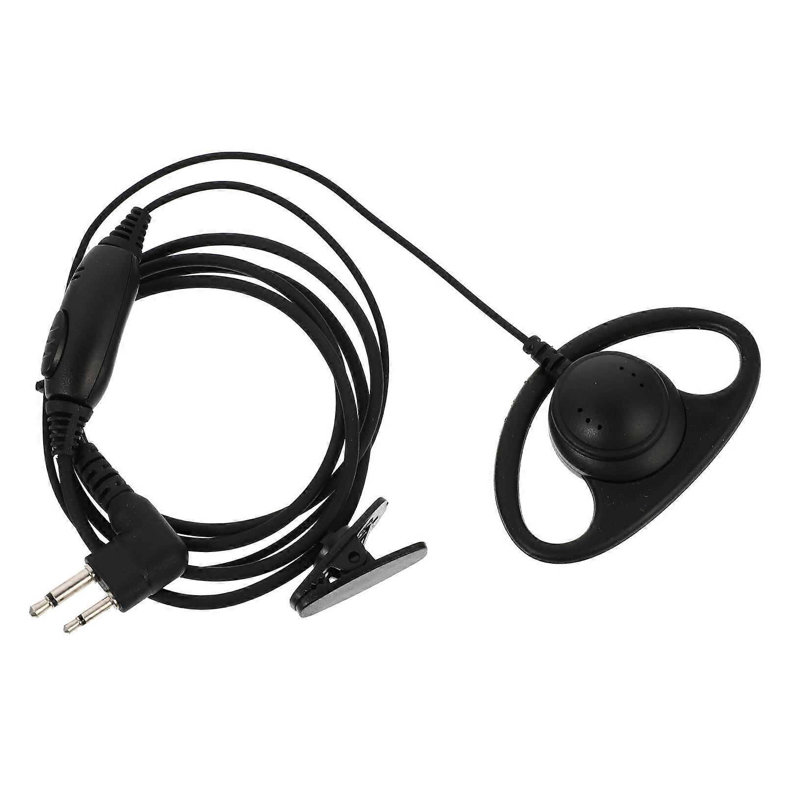 Ear-Hook Headset M-Head Plug for Communication 1Pcs Black