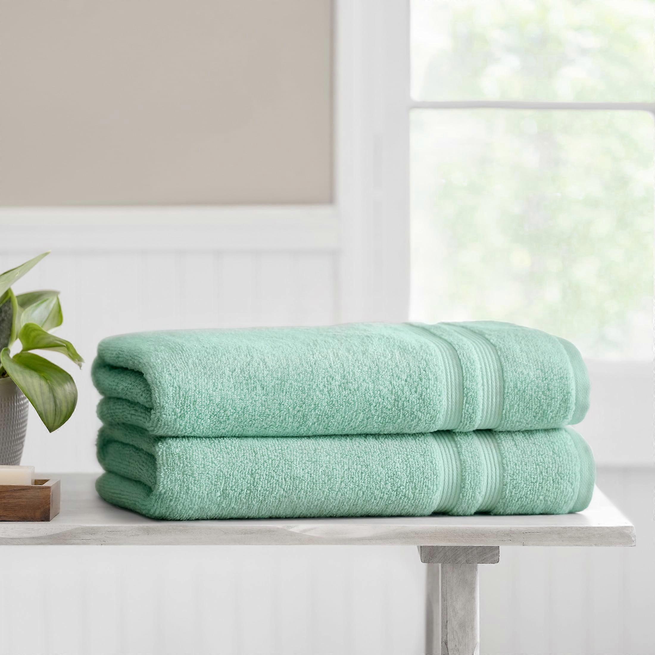 Mainstays Performance Solid Bath Sheet 2-Piece Set, Mint