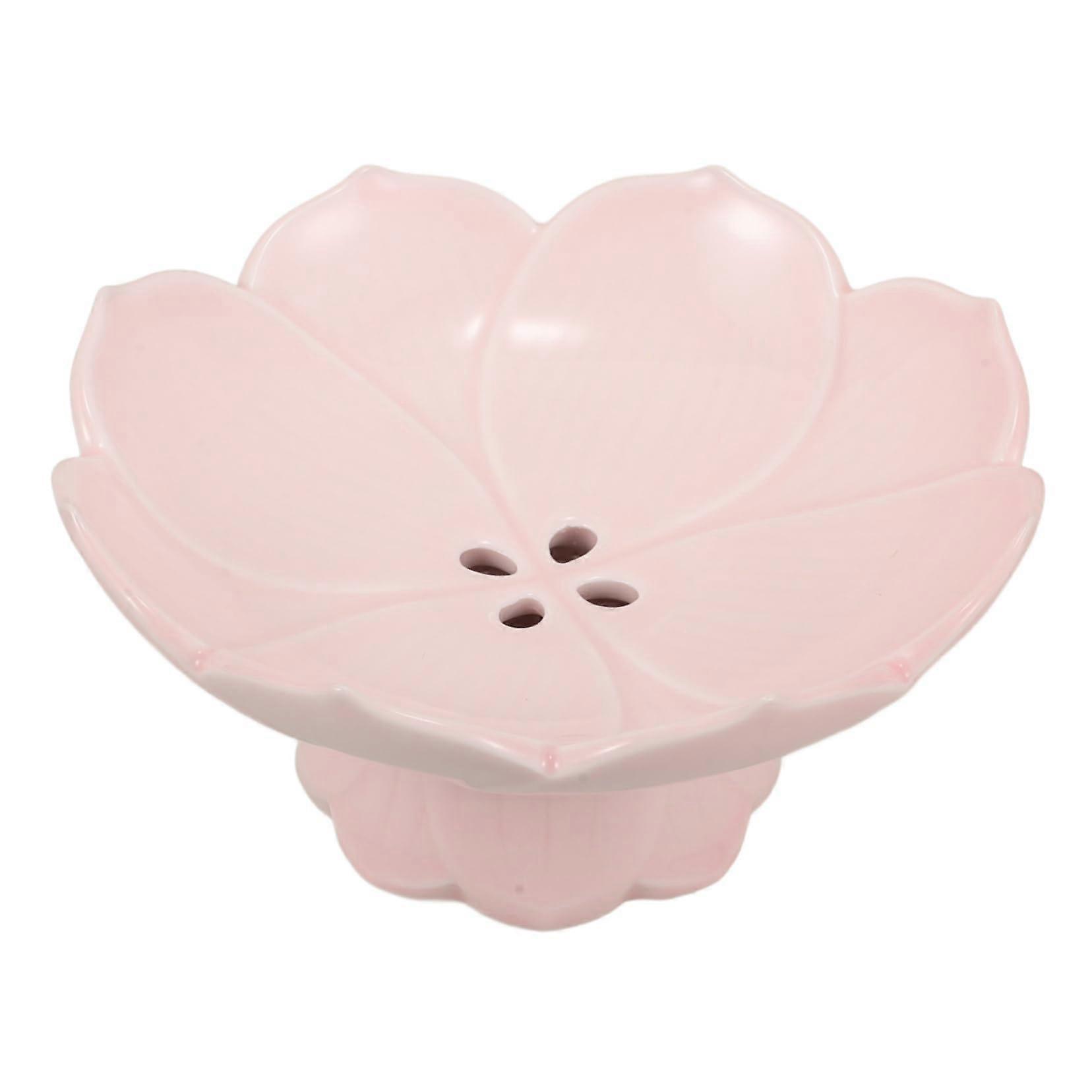 Elegant Lotus Ceramic Cake Stand Footed Fruit Plate for Parties Dessert and Snack Display