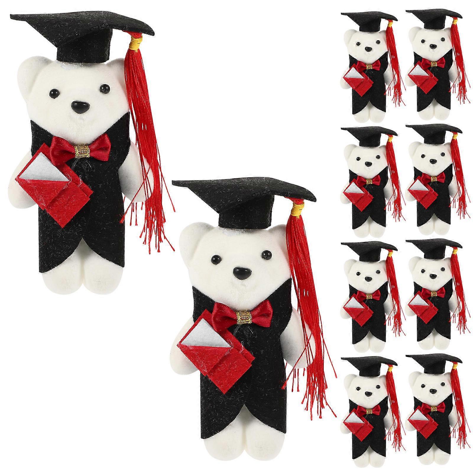 100Pcs Graduation Bear Dolls for Party Decoration Mini Plush Bears