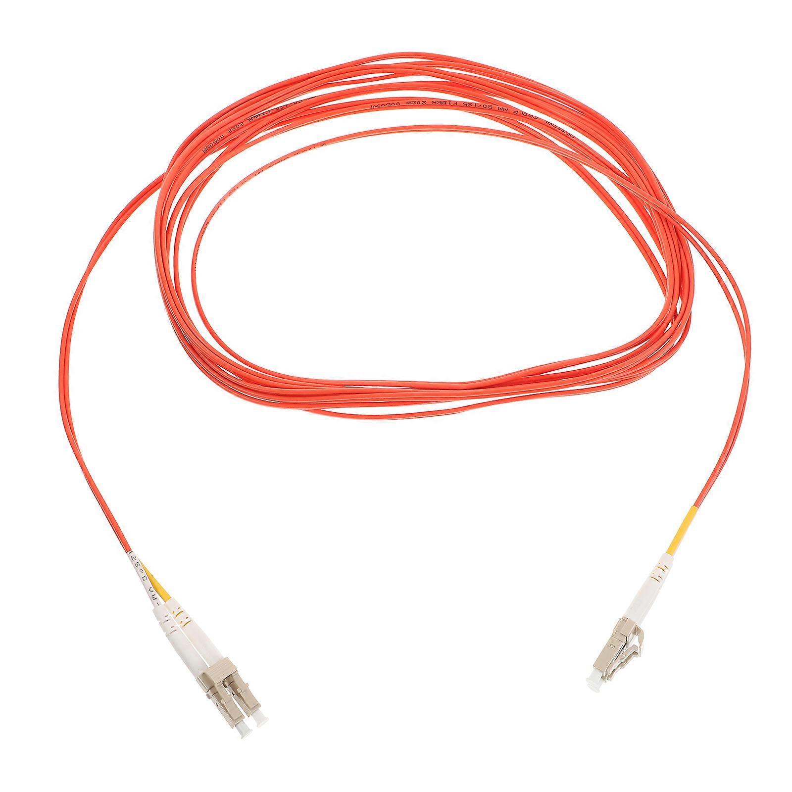 LC To LC Fiber Patch Cable 5Pcs Efficient Connectivity Solution For Telecommunications And Network Applications Orange