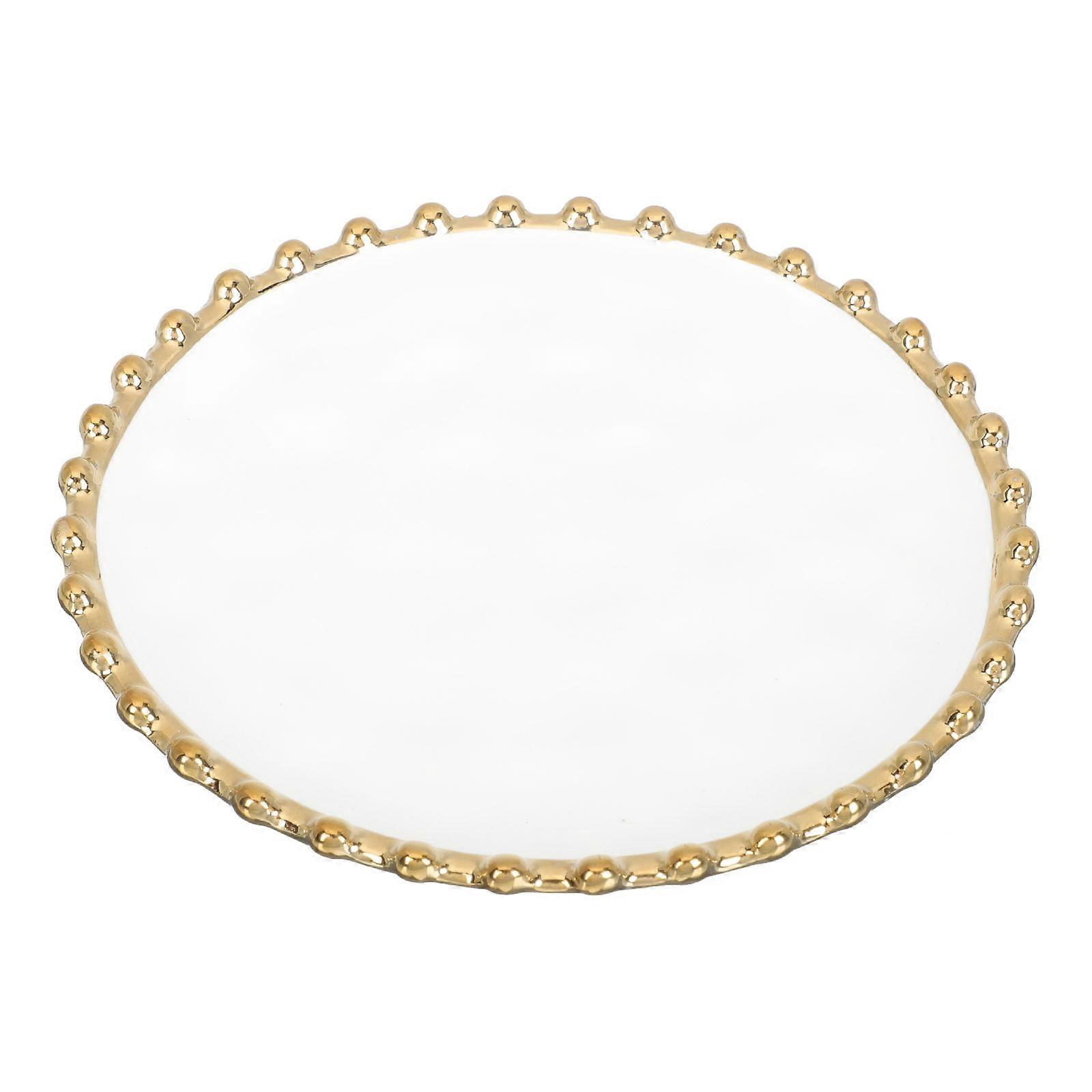 White Ceramic Breakfast Plate for Home Use with Nordic Style