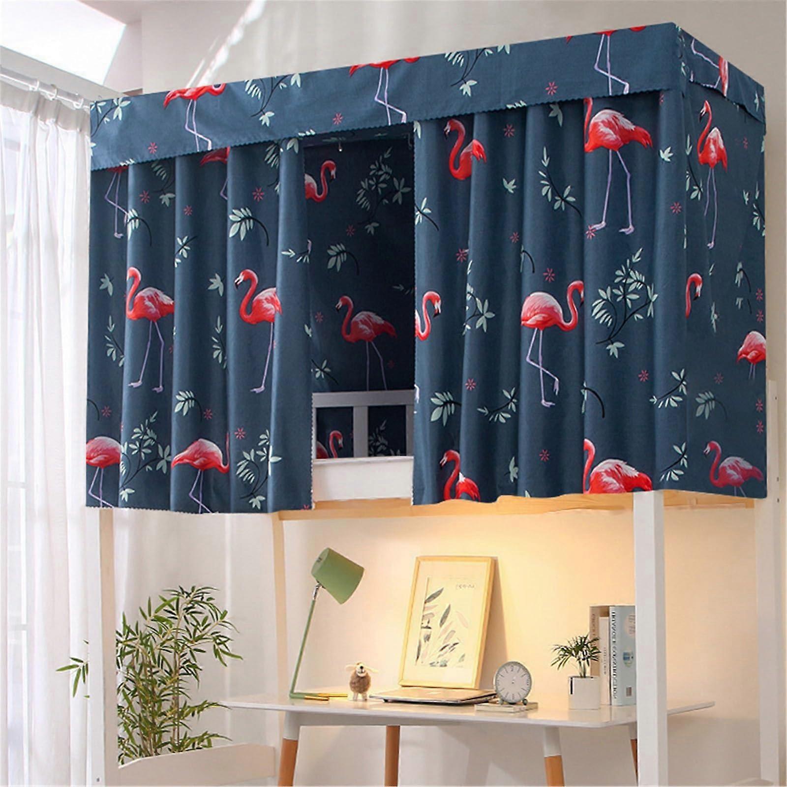 Dorm Bed Privacy Curtain Set for Students, Light Blocking and Breathable Bunk Bed Enclosure