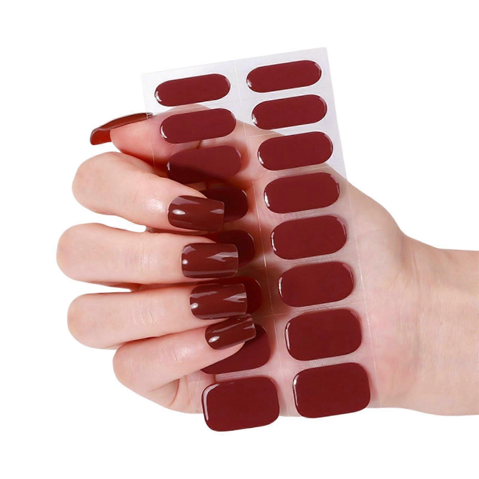 Self Adhesive Nail Wraps Full Coverage Gel Nail Stickers DIY Manicure with Classic Elegant Patterns