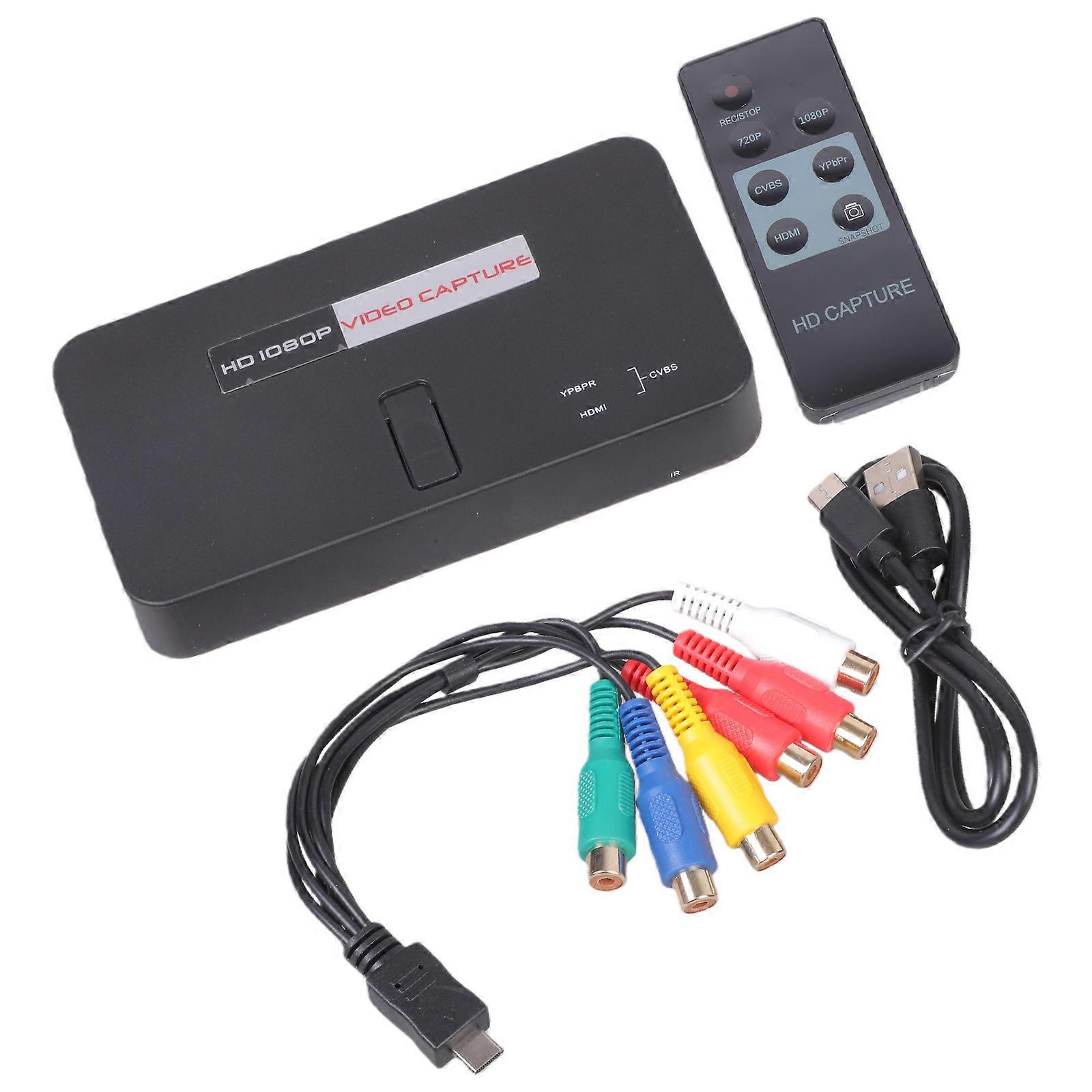 Professional Video Captures Card HDTV Component CVBS Inputs 3.5mm Mics Port Software Editing Bundle Double Storage Solution Multicolor