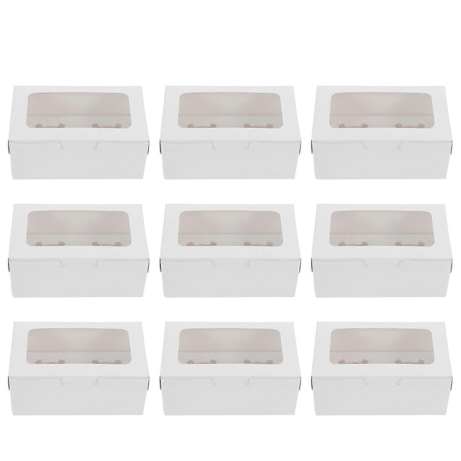 Cake Box Paperboard Cupcake Storage Cases for Packing 15Pcs