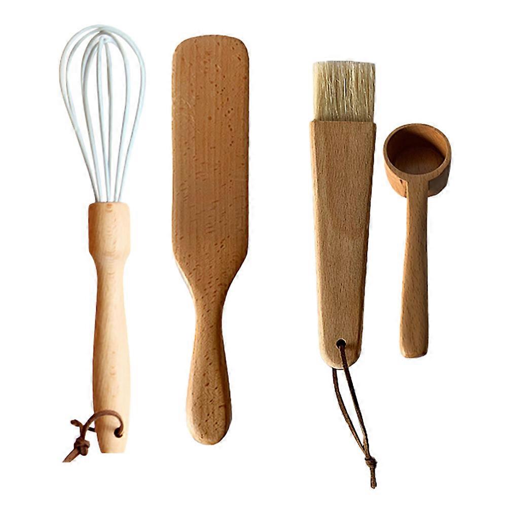 Kitchen Utensil Set Medium Wooden for Baking 8Pcs Assorted Color
