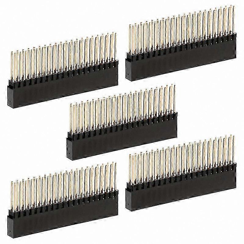 5-Pack 2x20 Pin Stacking Header for Raspberry Pi A+/B+/2/3/4-Compatible Devices