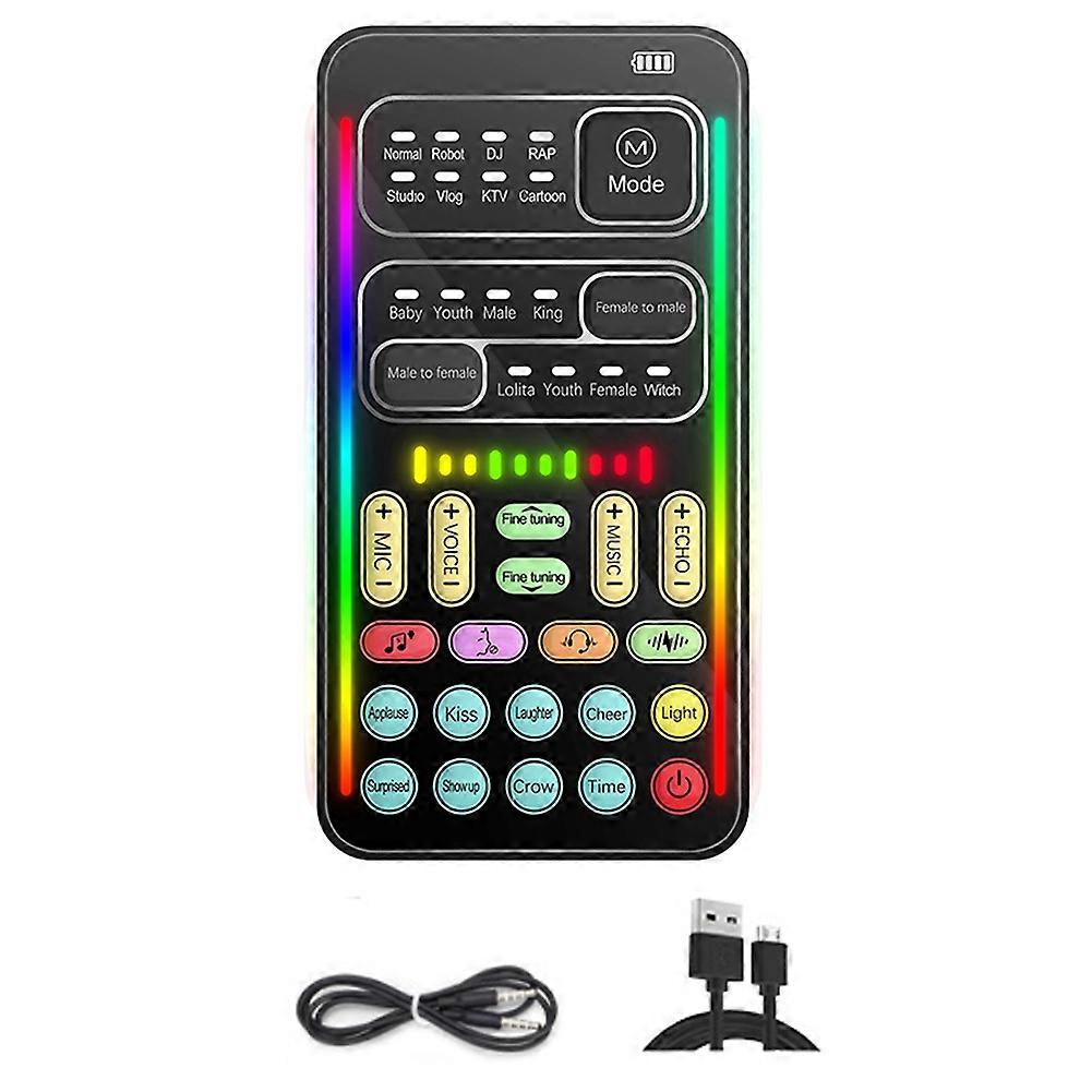 I9 Voice Changer Multiple Audio Effect Bluetooth Live Sound Cards