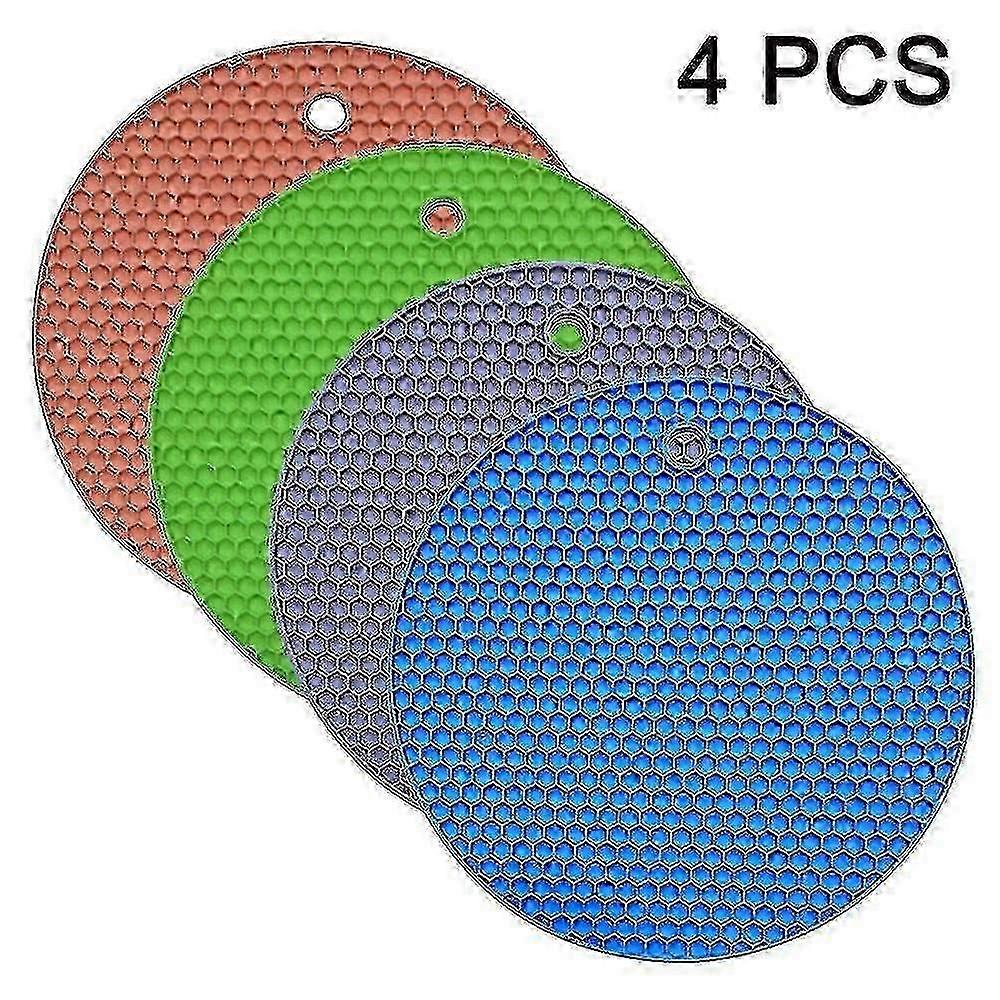 4pcs Silicone Placemat Honeycomb Mat, Waterproof Table Mat