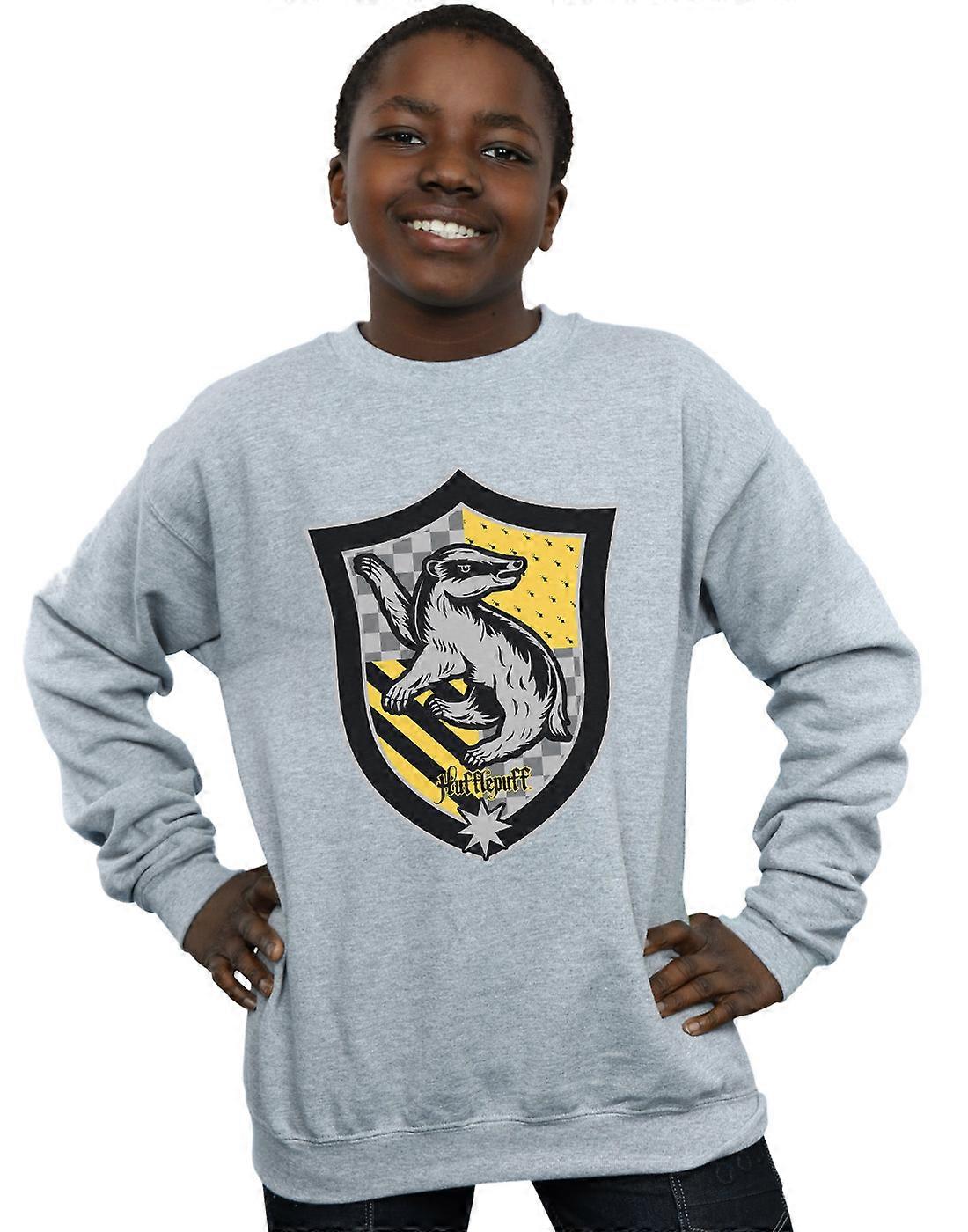 Harry Potter Boys Hufflepuff Crest Flat Sweatshirt