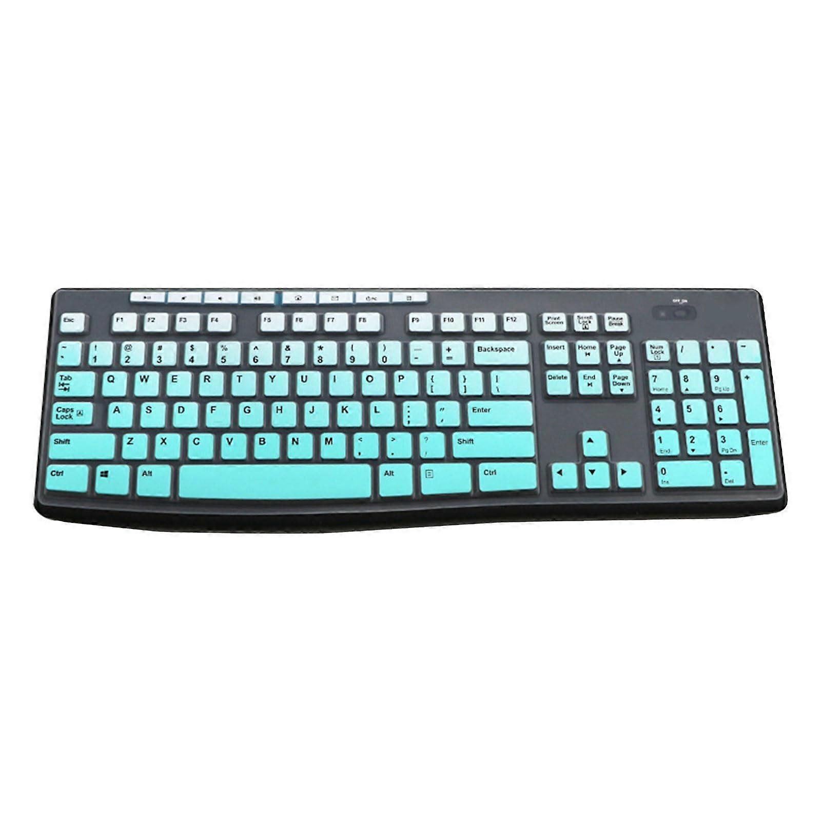 Keyboard Cover Gradient Mint Silicone Protector for Logitech K260 K270 MK295 MK275 Dustproof Spill Resistant