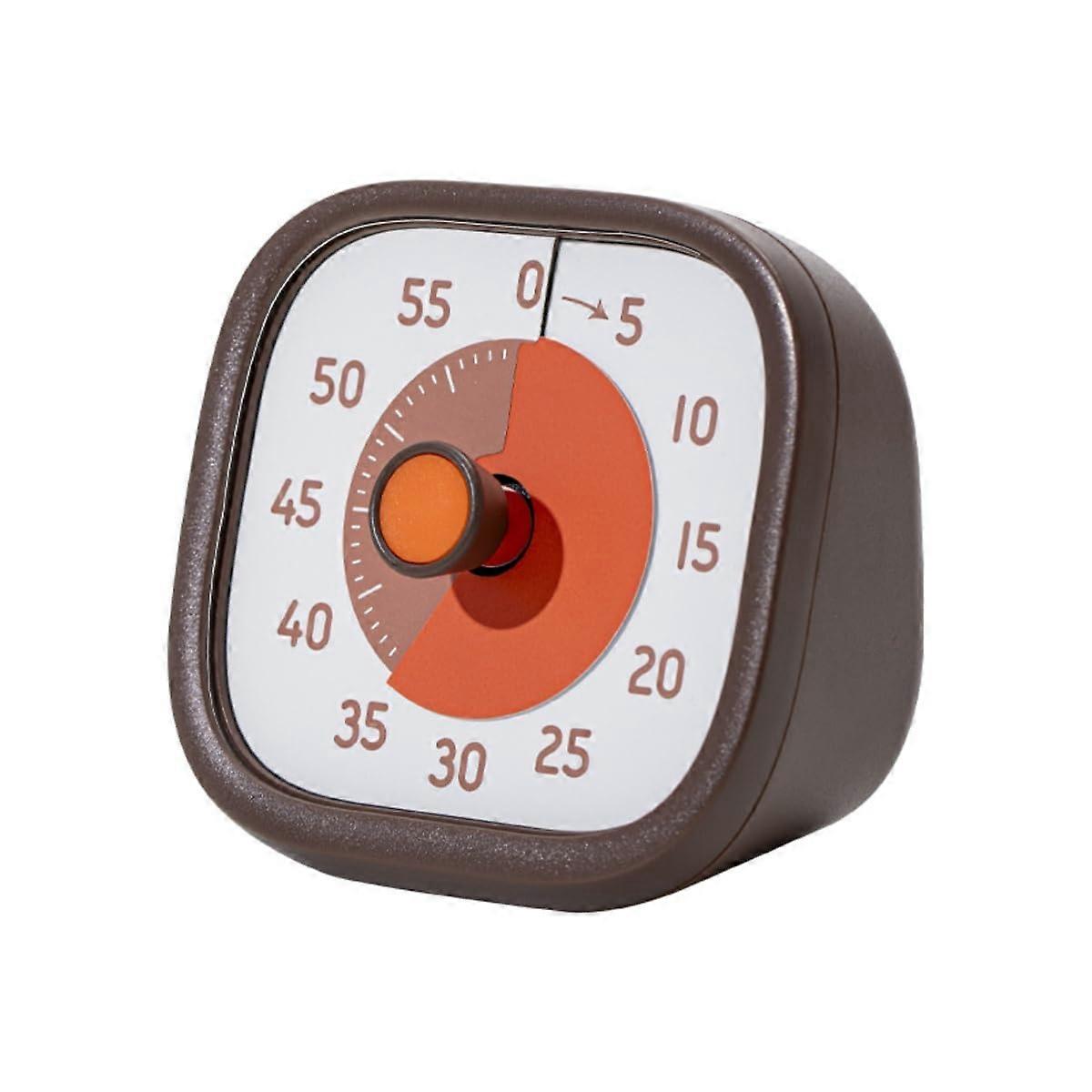 60 Minute Visual Timer for Kids with ColorCoded Rings, Silent Countdown for Classroom Home Office (Chocolate)