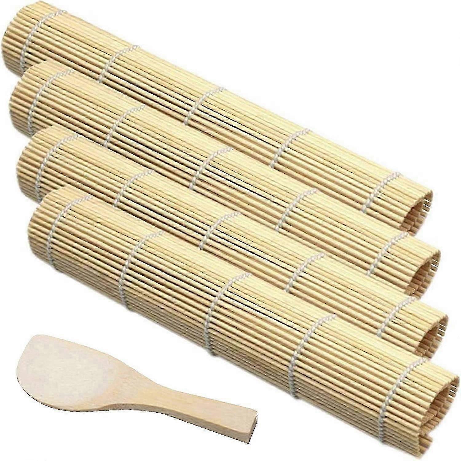 DIY Sushi Making Roller Shutter Rolling Bamboo Sushi Mats 4pieces