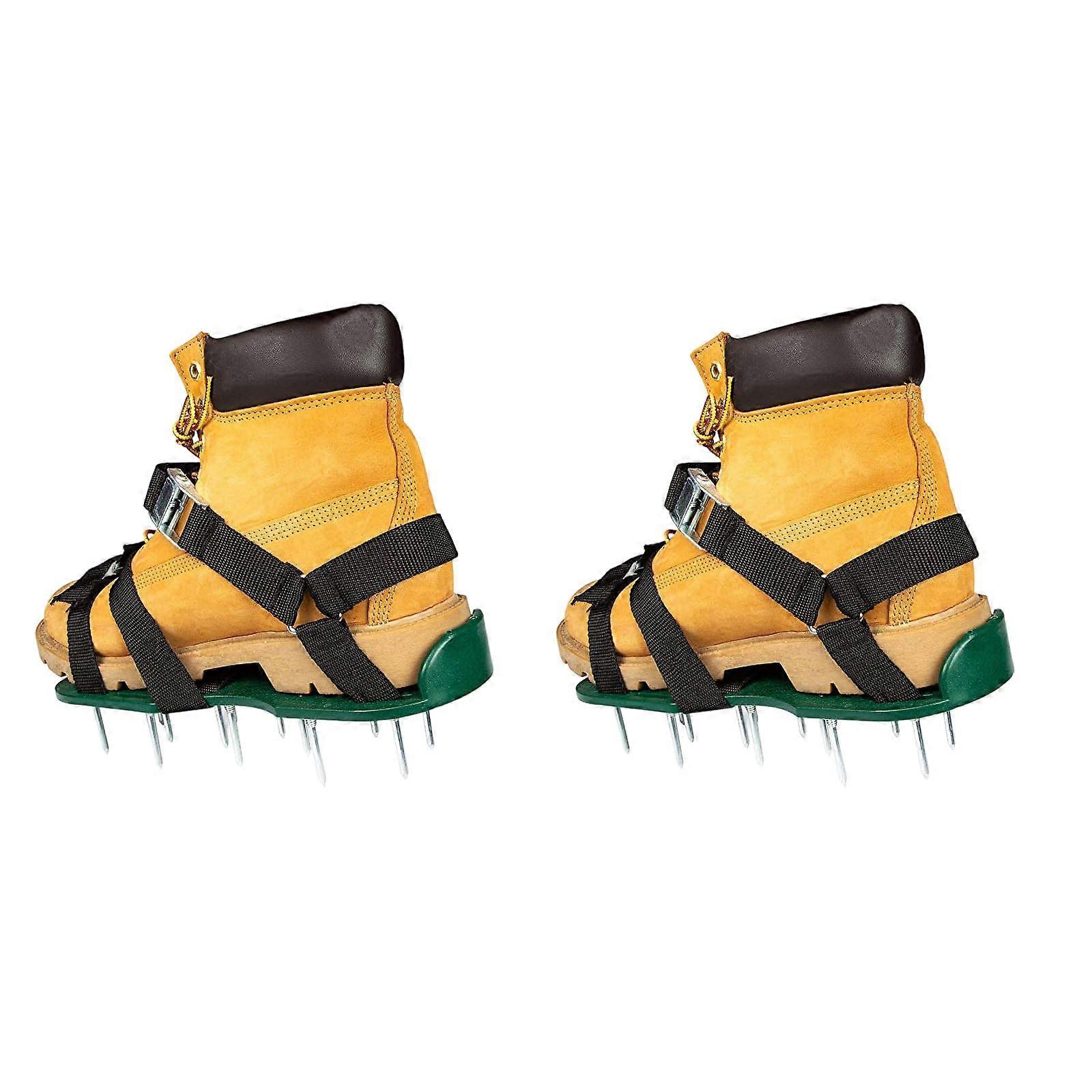 Lawn Aerator Shoes with Secure Binding Design for Grass and Soil Aeration Efficiency