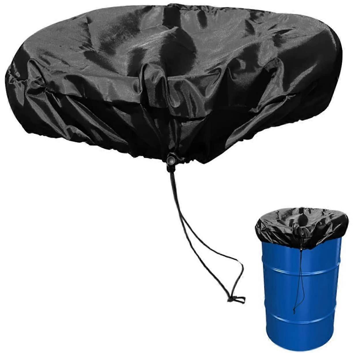55 Gallon Drum Lid Cover Oxford Cloth Rain Barrel Protector with Windproof Drawstring Closure